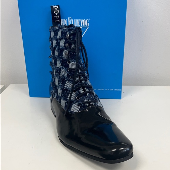 NIB - John Fluevog Executor Castellano Boots – Denim | Men’s Size 11 - Picture 6 of 16